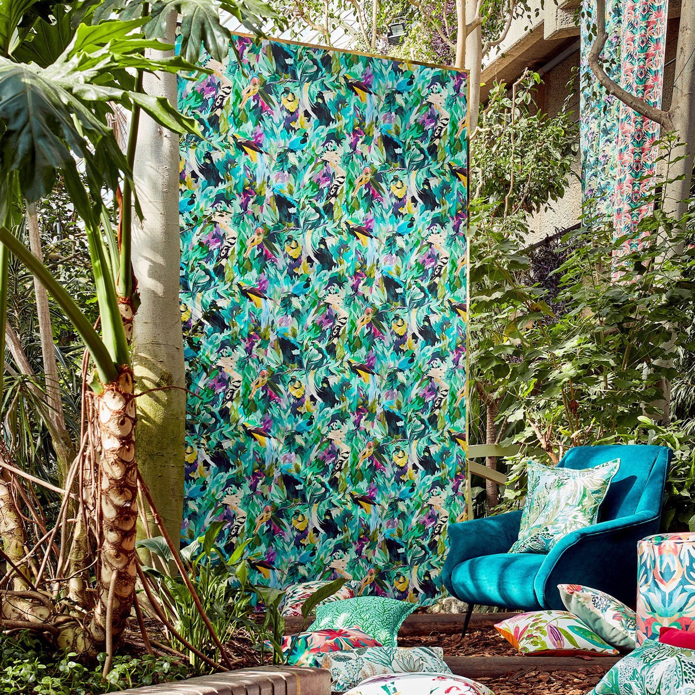 Dance Of Adornment Wallpaper - Wilderness/ Nectar/ Pomegranate - HTEW112763 - Harlequin 