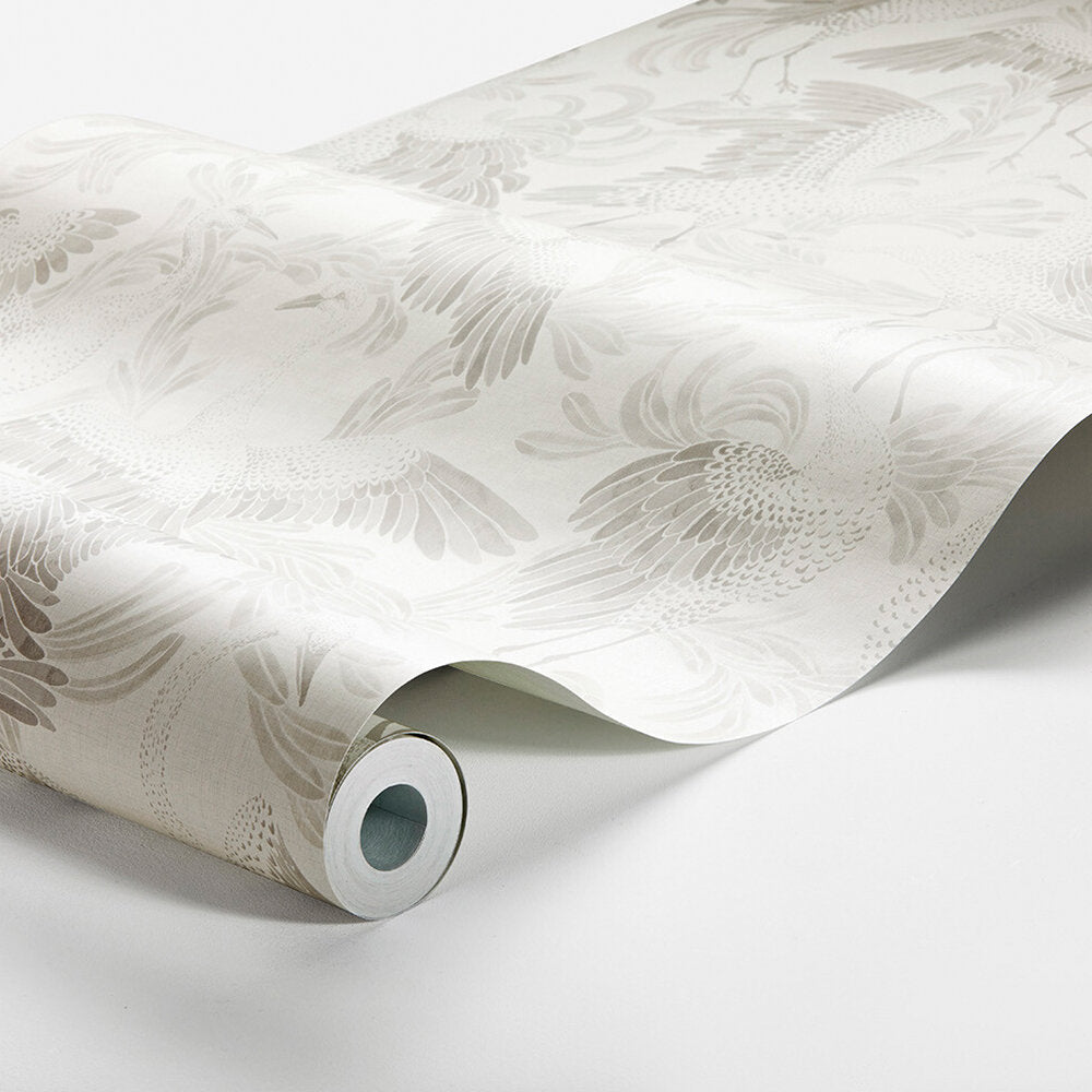 Dancing Crane Wallpaper - Sepia - Boråstapeter - 3130 - Premier Wallcovering