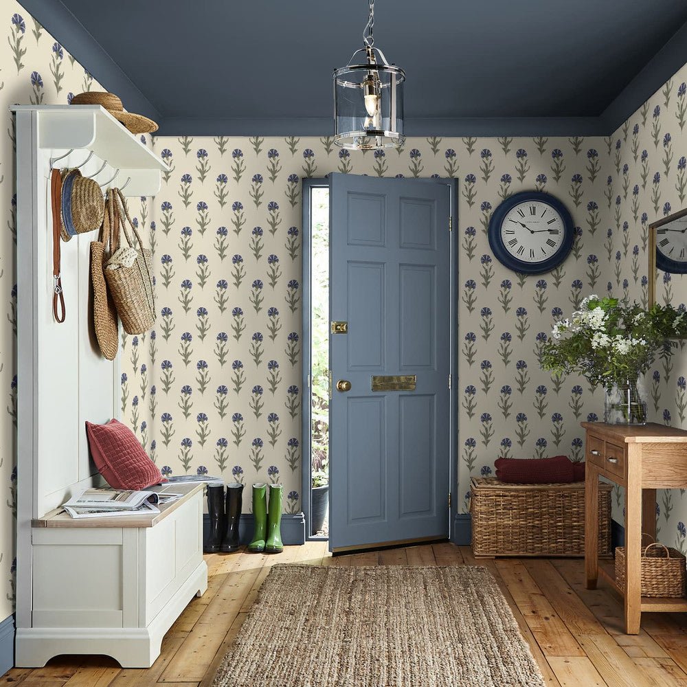 Dandelion Dusky Wallpaper - Seaspray Blue - Laura Ashley - 121068 - Premier Wallcovering