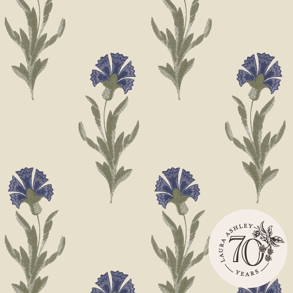 Dandelion Dusky Wallpaper - Seaspray Blue - Laura Ashley - 121068 - Premier Wallcovering