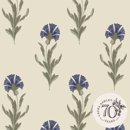 Dandelion Dusky Wallpaper - Seaspray Blue - Laura Ashley - 121068 - Premier Wallcovering