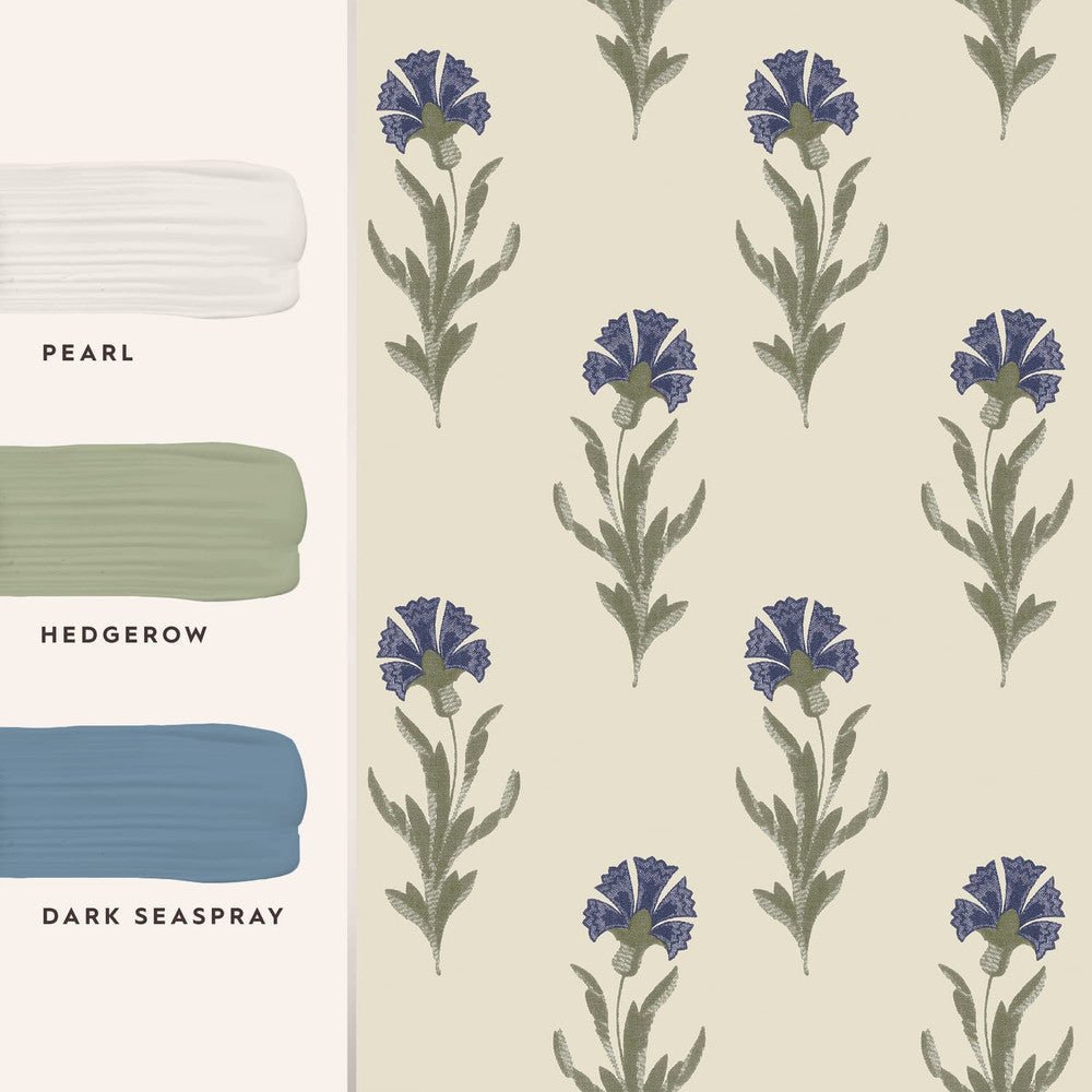 Dandelion Dusky Wallpaper - Seaspray Blue - Laura Ashley - 121068 - Premier Wallcovering