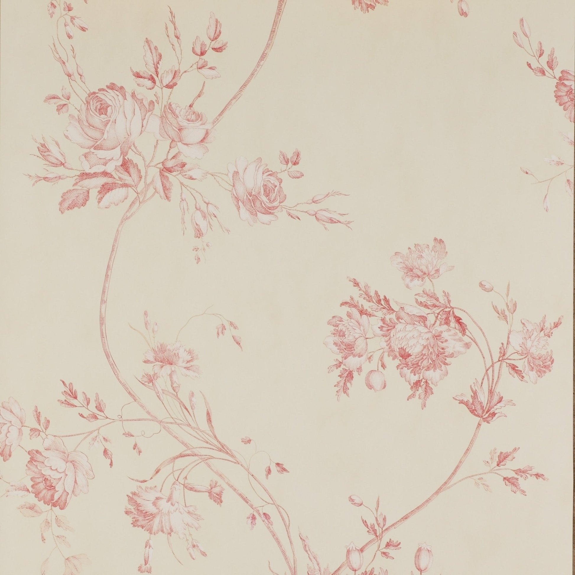 Darcy Wallpaper - Red - Colefax & Fowler - 07957/03 - Premier Wallcovering