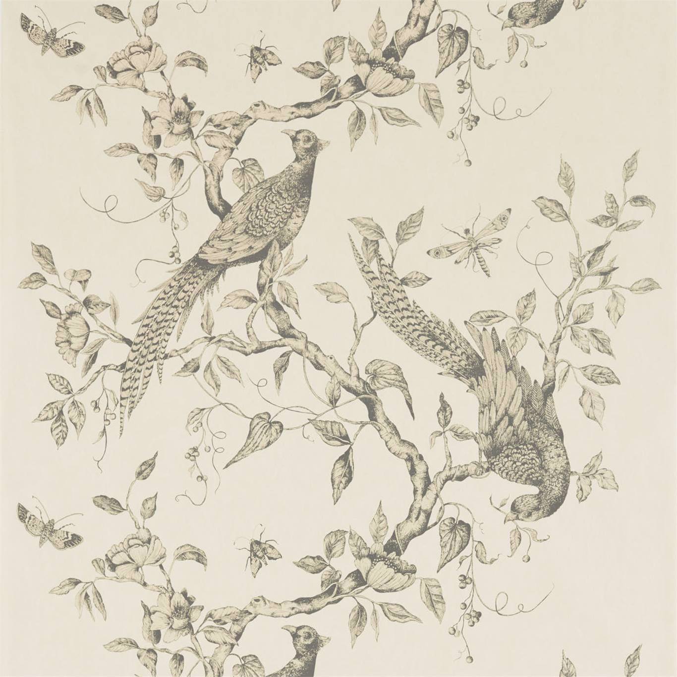 Darnley Wallpaper - Snow - Zoffany - ZDAR312848 - Morris Wallpaper