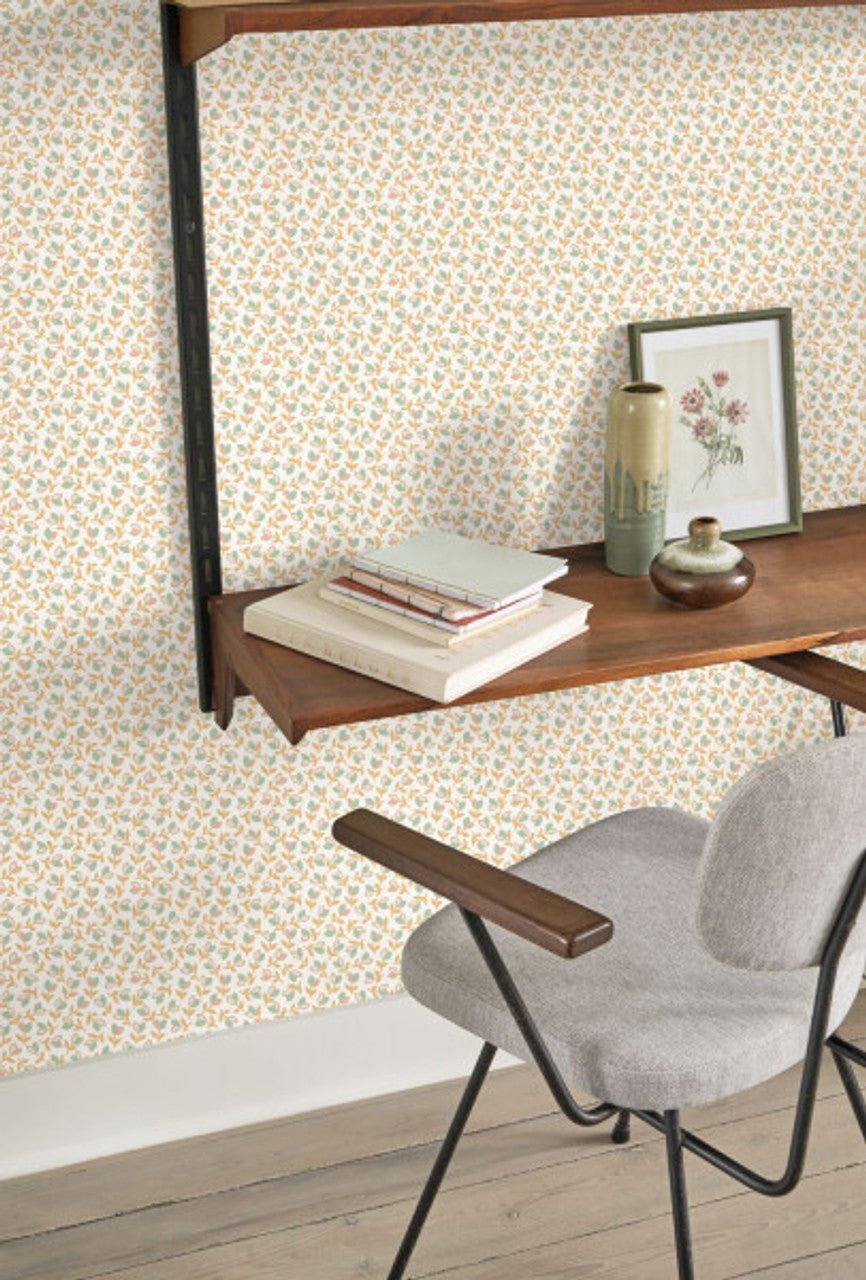 Darwin Tulip Flower Market Wallpaper - Camel / Rose - Casadeco - 89251323 - Premier Wallcovering