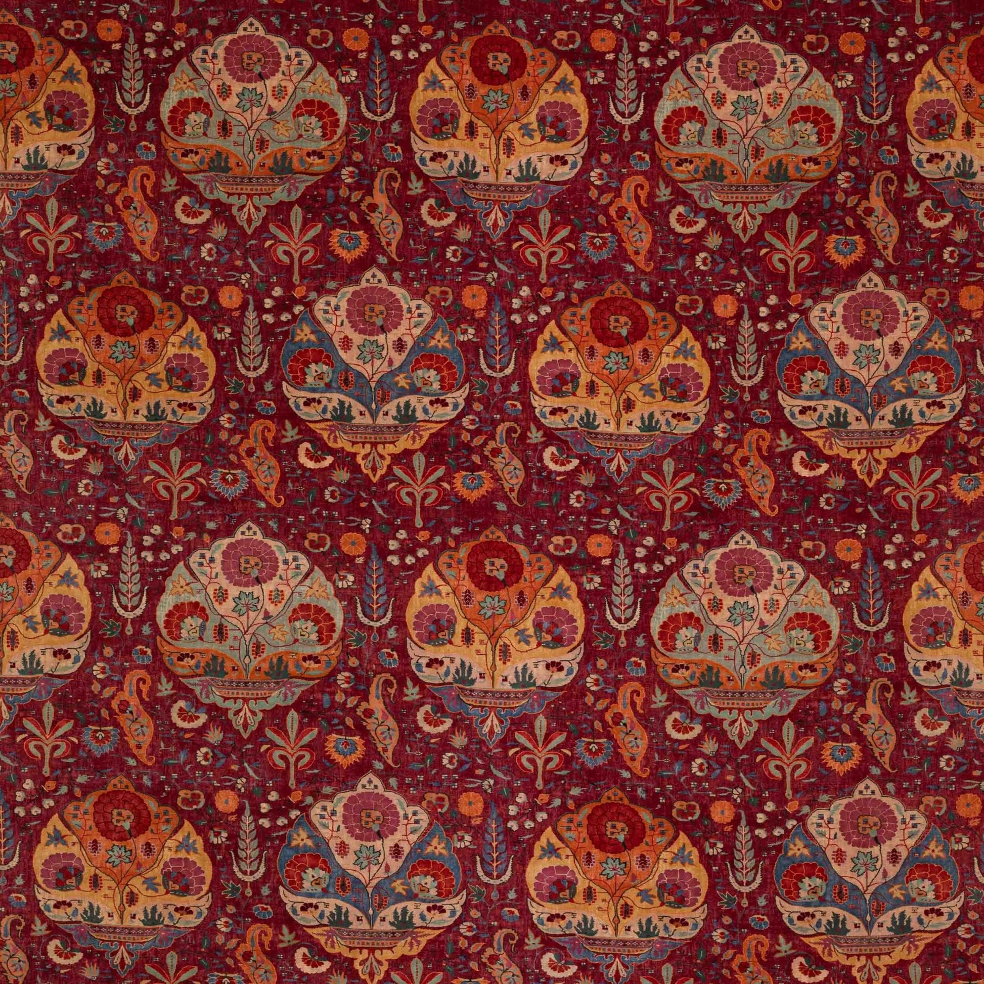 Darya Velours Fabric - Grenat - Manuel Canovas - M4183-02 - Premier Wallcovering