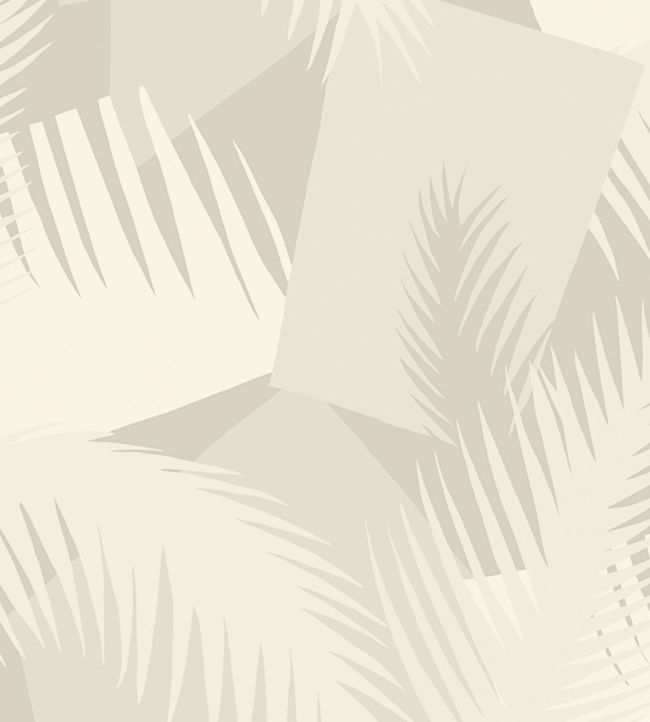 Deco Palm Wallpaper - Parchment on Stone - 105/8036 - Cole & Son - Premier Wallcovering