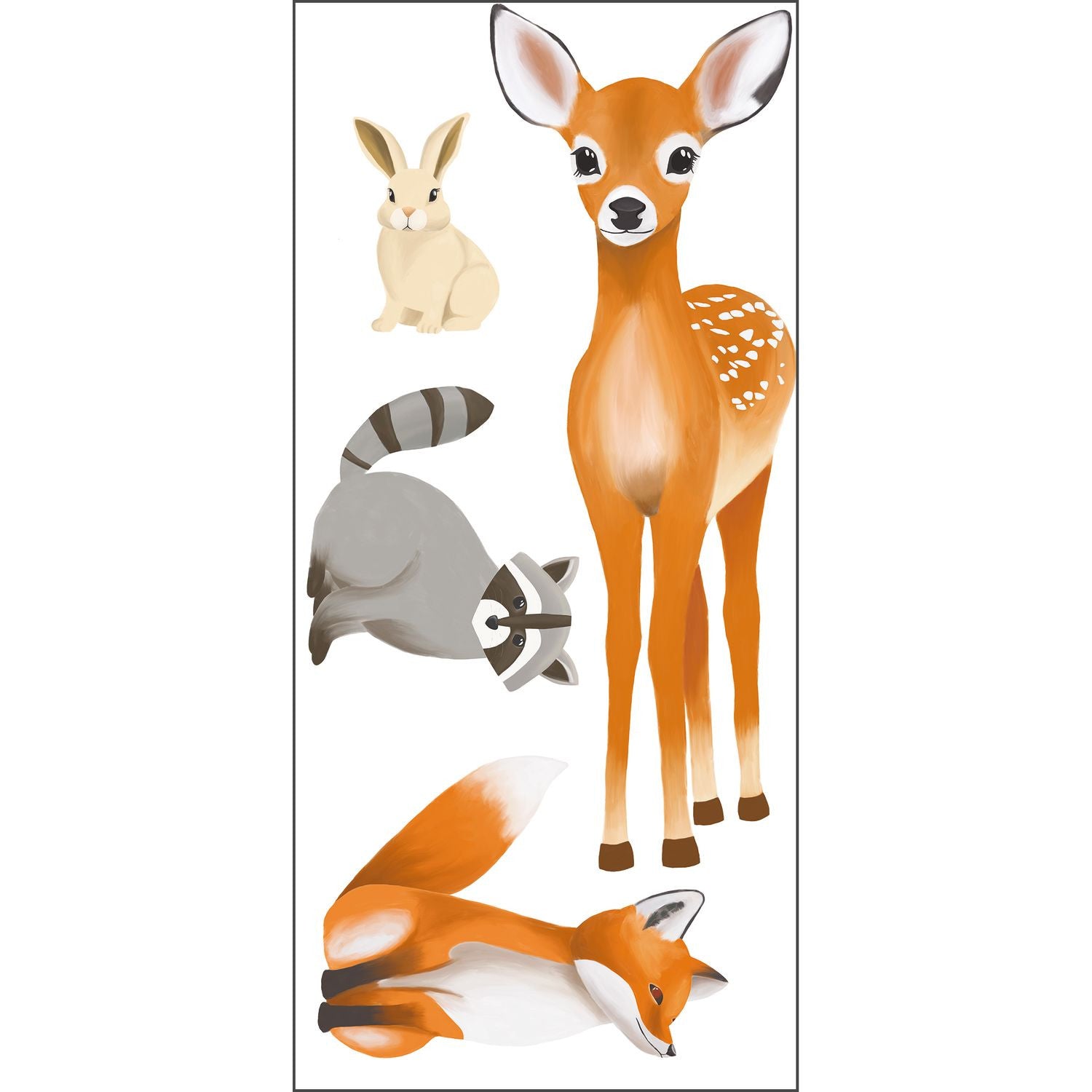 Decor Pre Encolle Animaux De La Foret Wallpaper - Marron - Caselio - 105873020