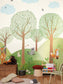 Decor Pre Encolle Animaux De La Foret Wallpaper - Marron - Caselio - 105873020