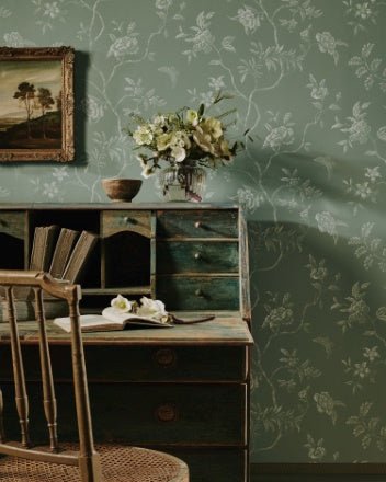 Delancey Wallpaper - Pale Blue - Colefax & Fowler - 07128/06 - Premier Wallcovering