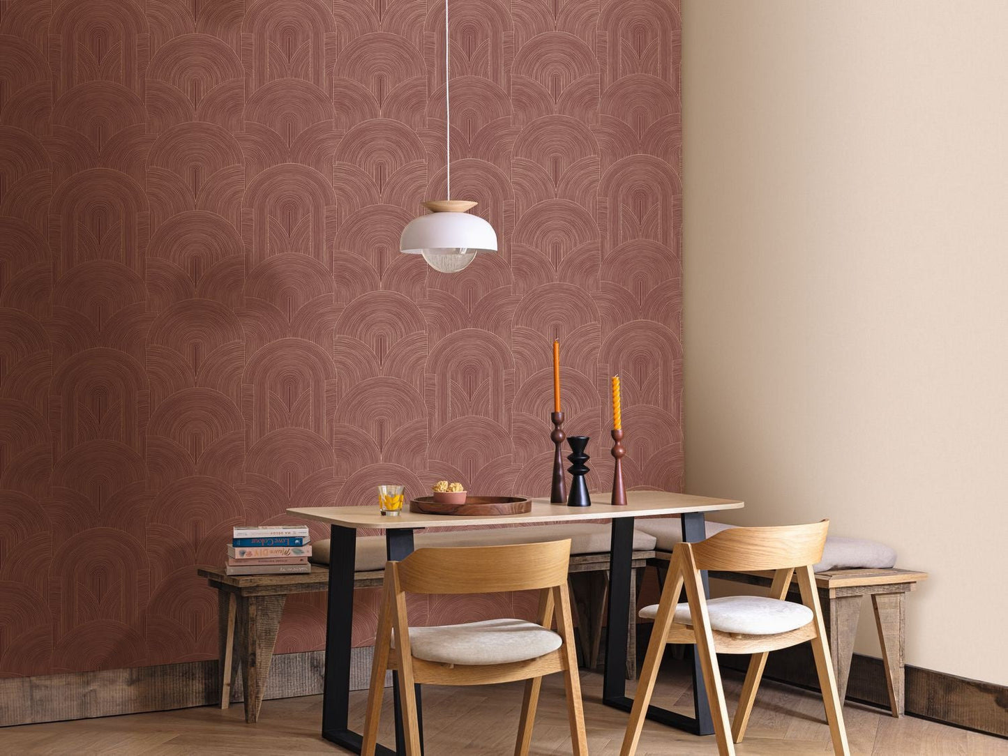 Delicacy Wallpaper - Aubergine - Caselio - 106565055