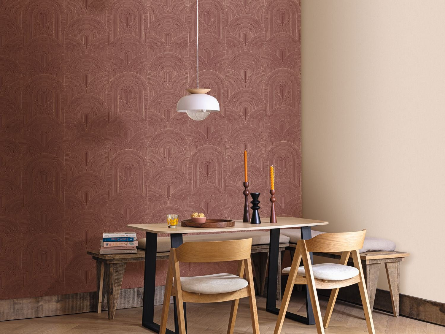 Delicacy Wallpaper - Aubergine - Caselio - 106565055