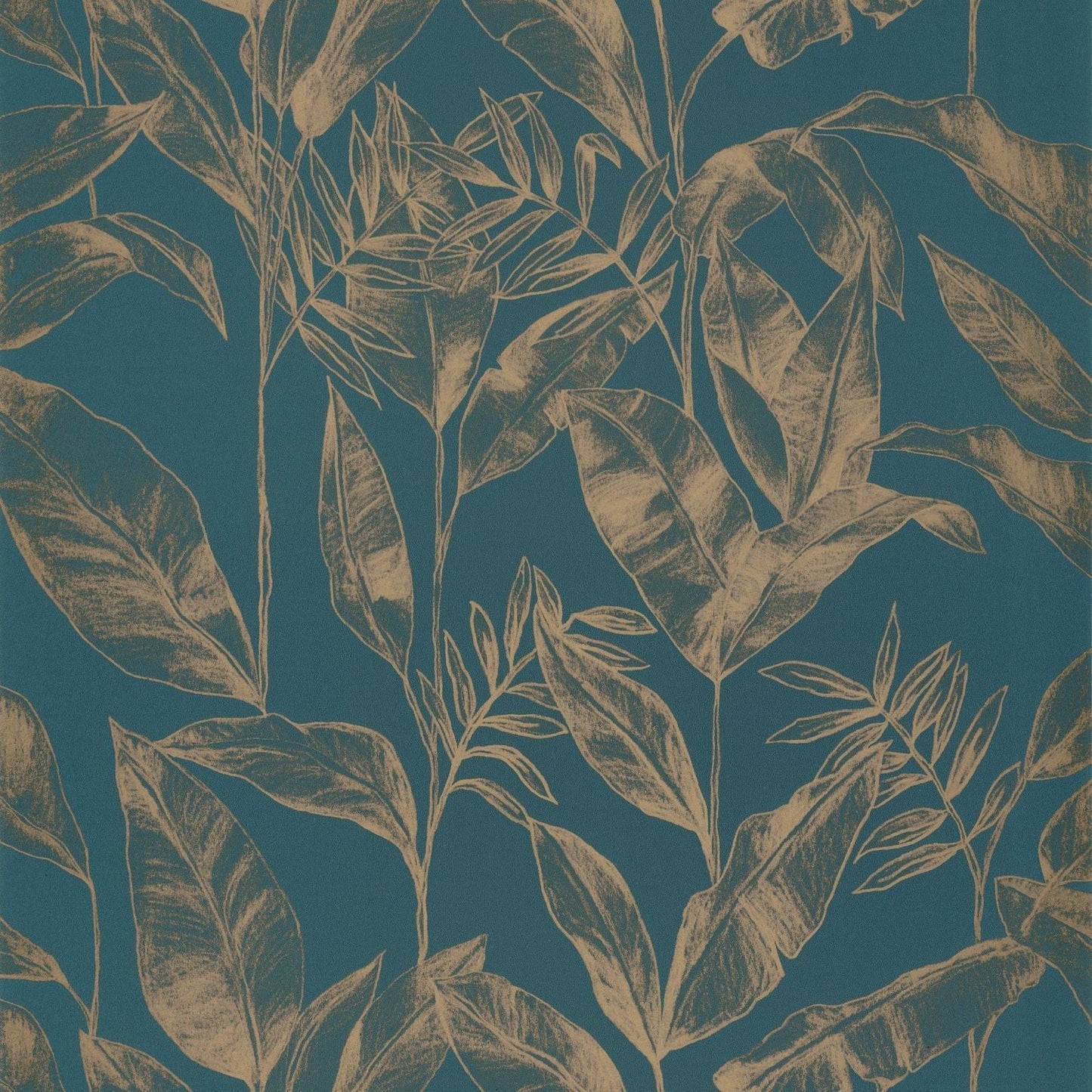 Delicate Wallpaper - Teal Blue - Caselio - 102636124