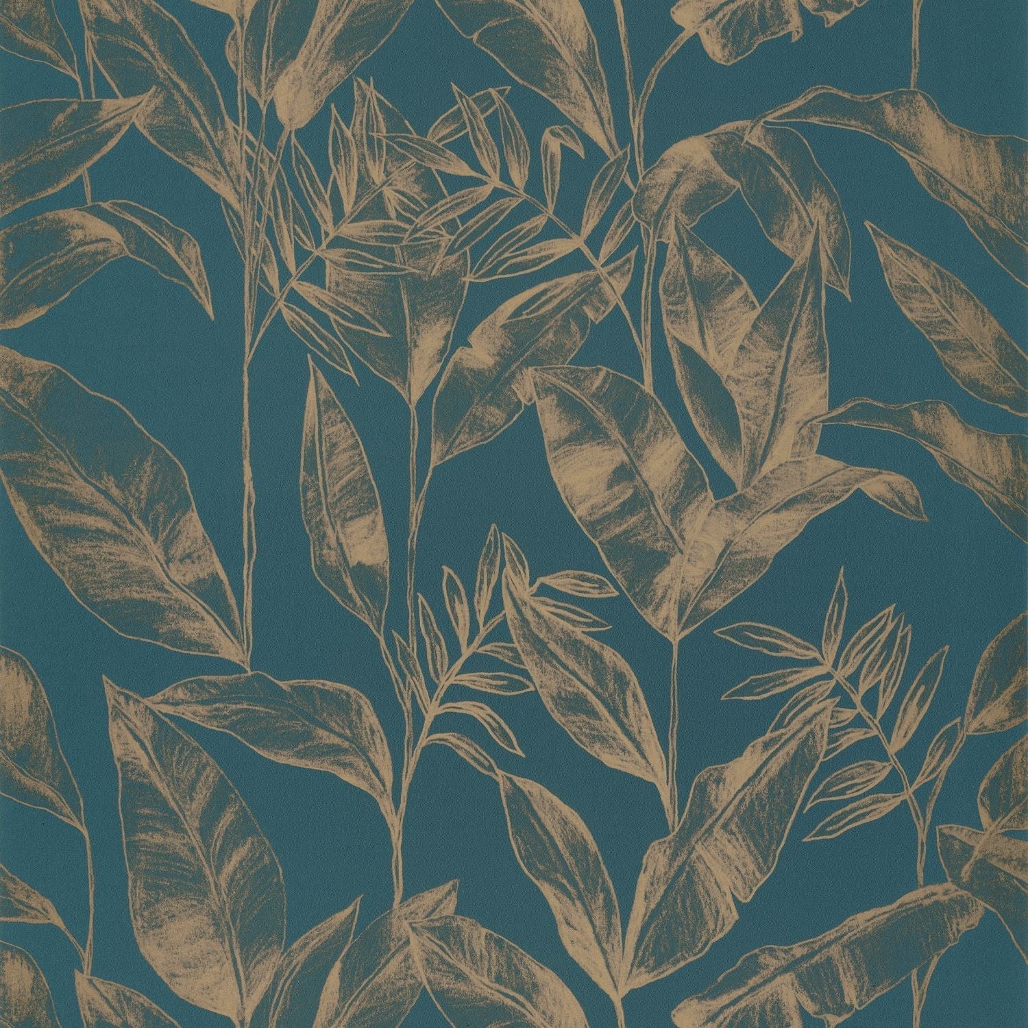 Delicate Wallpaper - Teal Blue - Caselio - 102636124