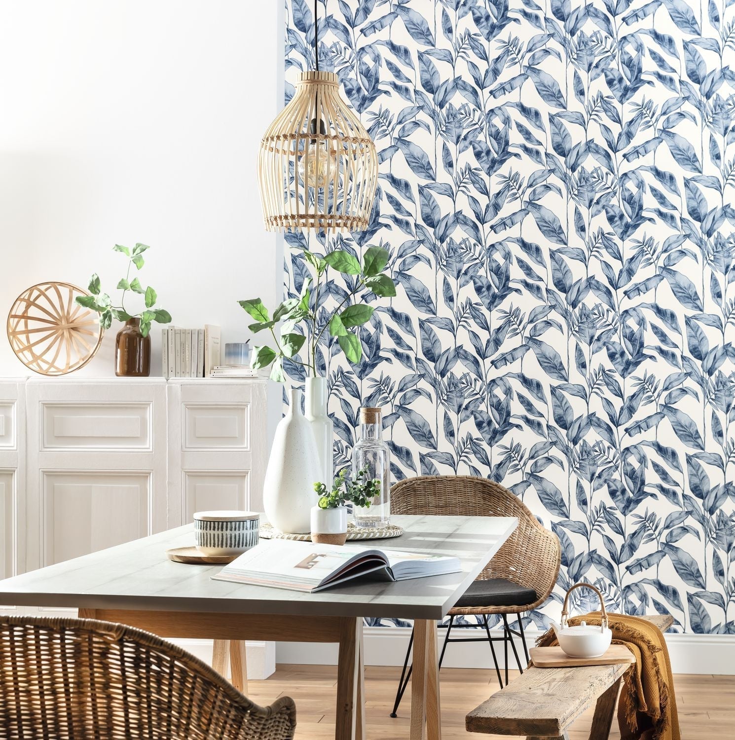 Delicate Wallpaper - Midnight Blue - Caselio - 102636225