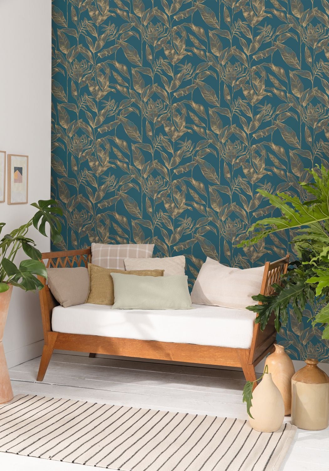 Delicate Wallpaper - Teal Blue - Caselio - 102636124