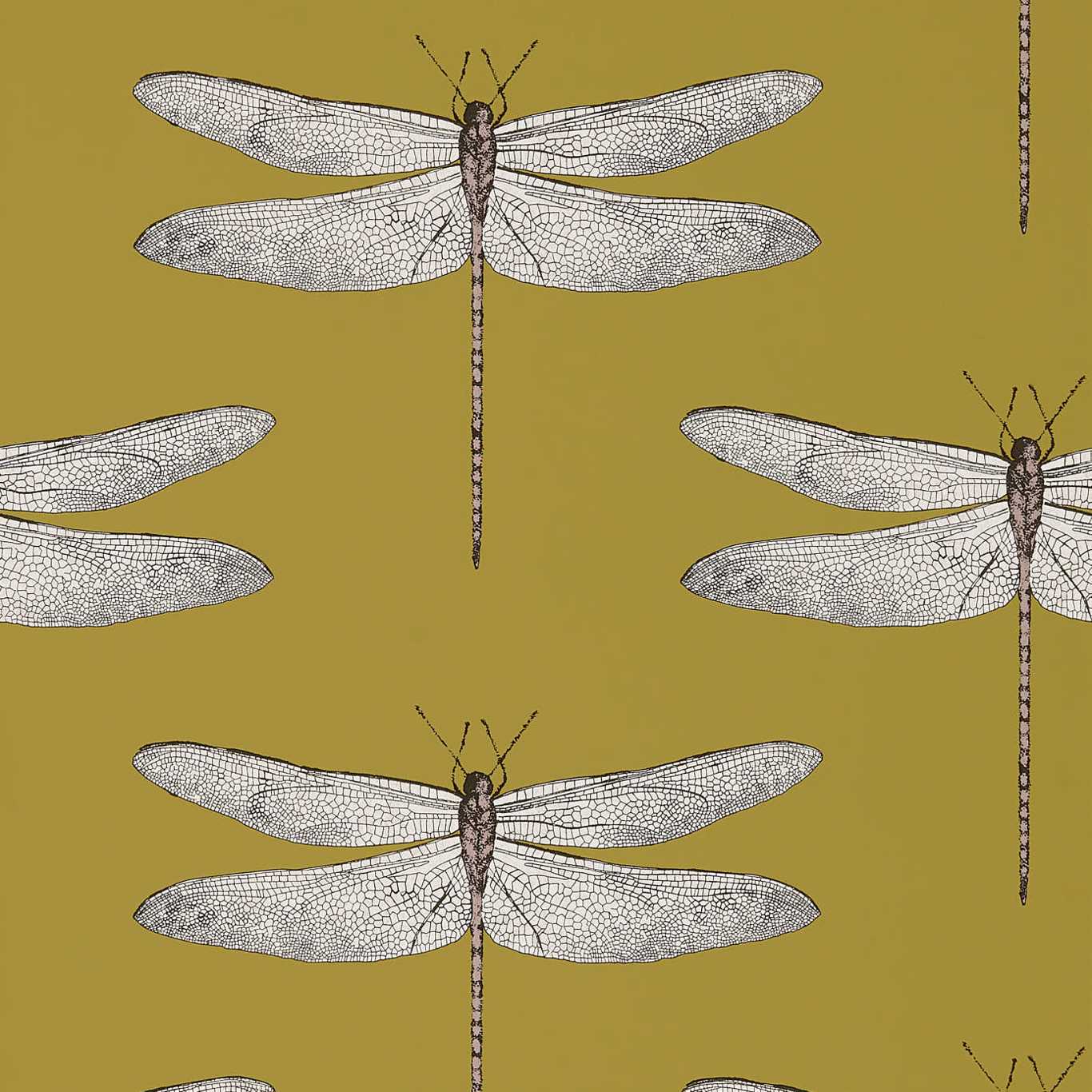 Demoiselle Wallpaper - Ochre/Grape - Harlequin - HGAT111244