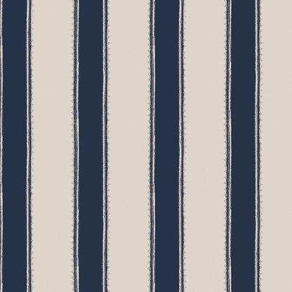 Denwick Stripe Wallpaper - Midnight Seapsray - Laura Ashley - 127404 - Premier Wallcovering