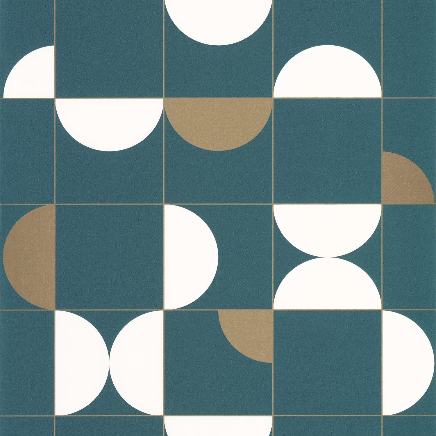 Diabolo Wallpaper - Teal Blue - Caselio - 102666120