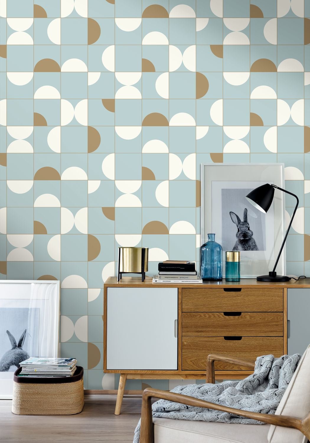 Diabolo Wallpaper - Smoke Blue - Caselio - 102666028