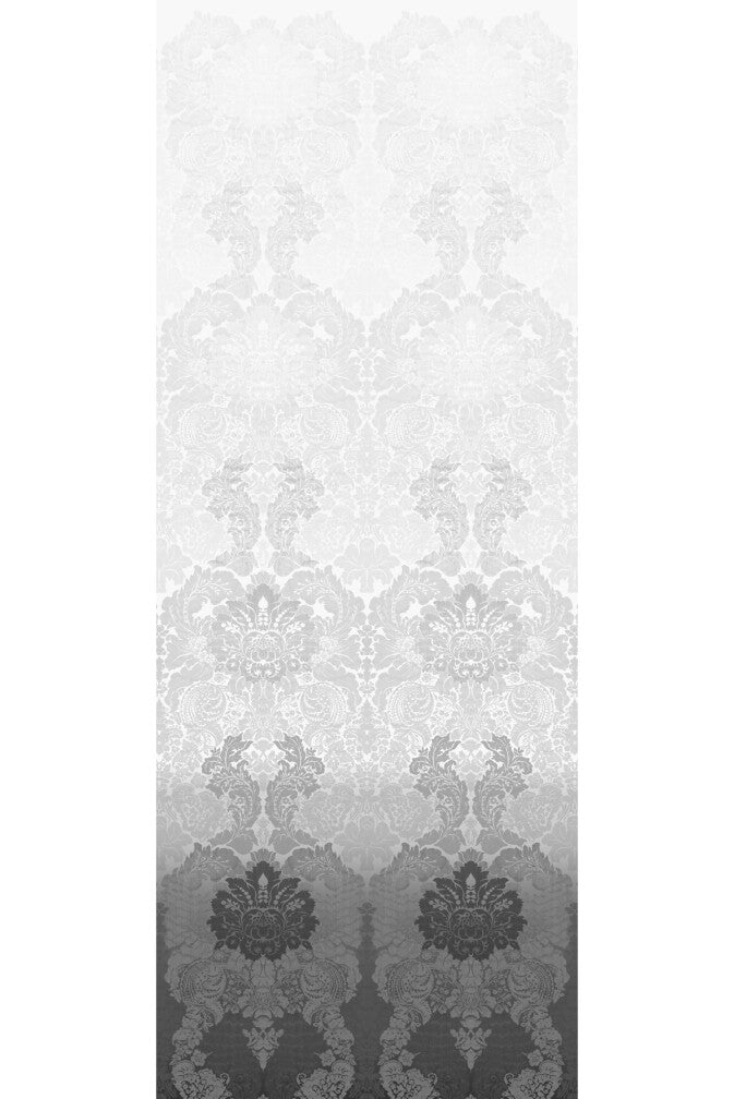 Disappearing Damask Superwide Wallpaper Panel - Charcoal - Timorous Beasties - ROR/DISD/OBRN/07 - Premier Wallcovering