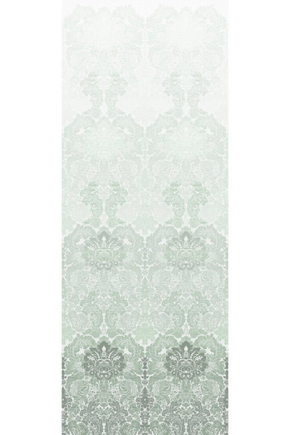Disappearing Damask Superwide Wallpaper Panel - Mint Green - Timorous Beasties - ROR/DISD/OBRN/03 - Premier Wallcovering