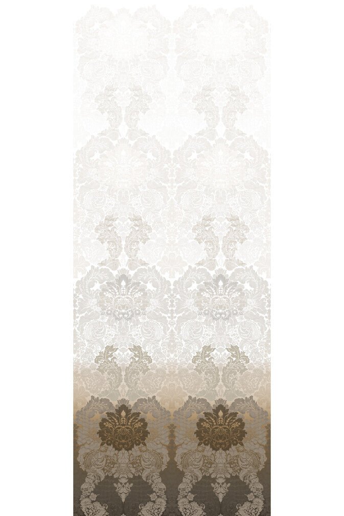 Disappearing Damask Superwide Wallpaper Panel - Beige - Timorous Beasties - ROR/DISD/OBRN/05 - Premier Wallcovering