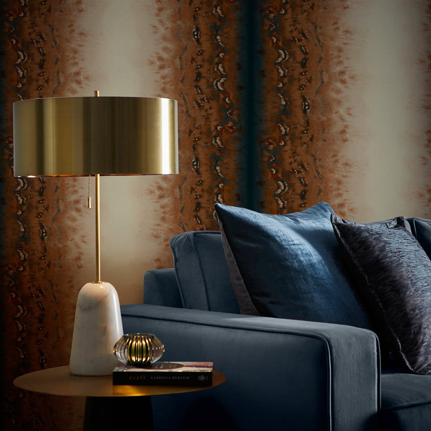 Disperse Wallpaper - Bronze - Clarke & Clarke - W0149/01 - Premier Wallcovering