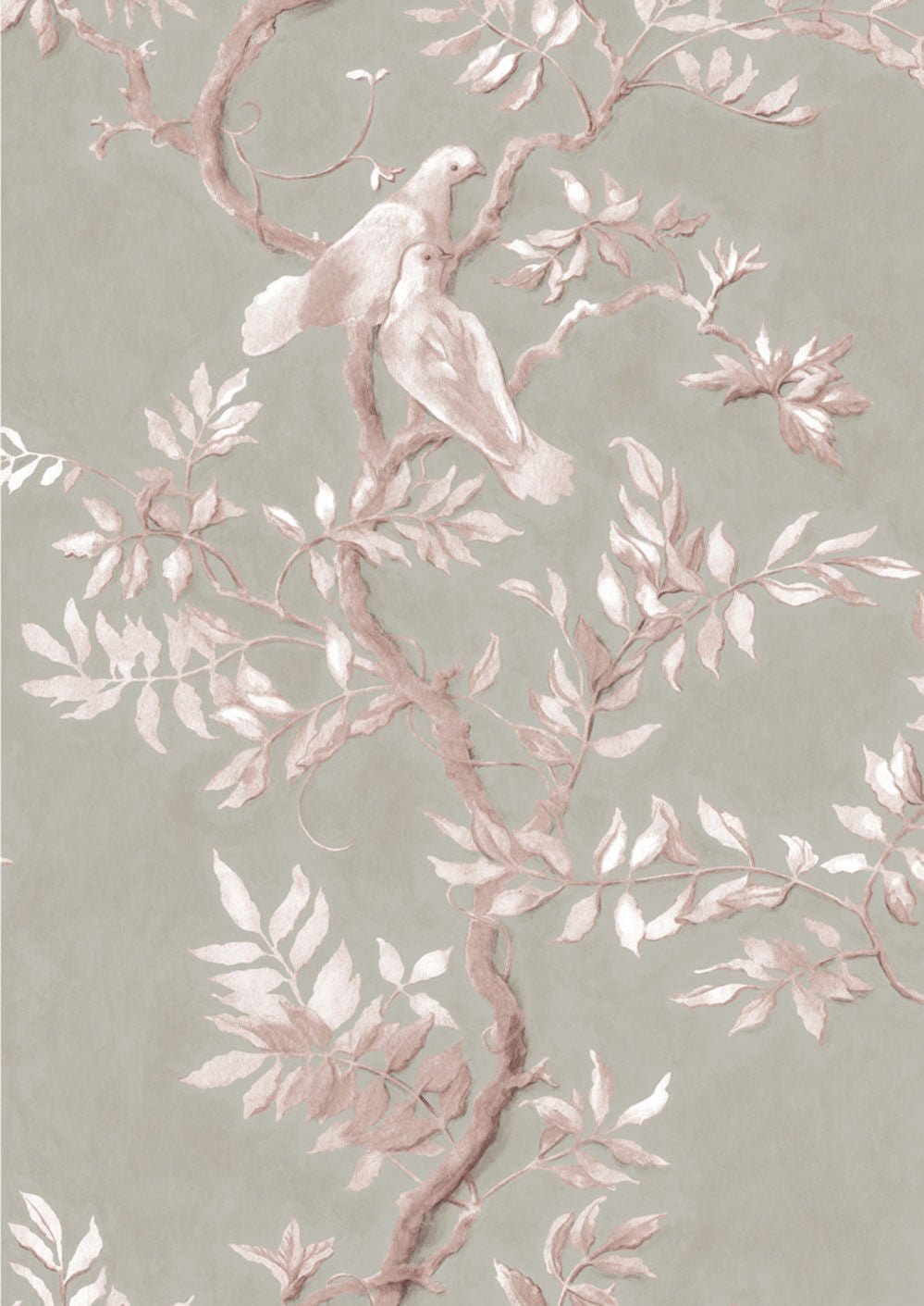 Doves Wallpaper - Flax - Lewis & Wood - Premier Wallcovering