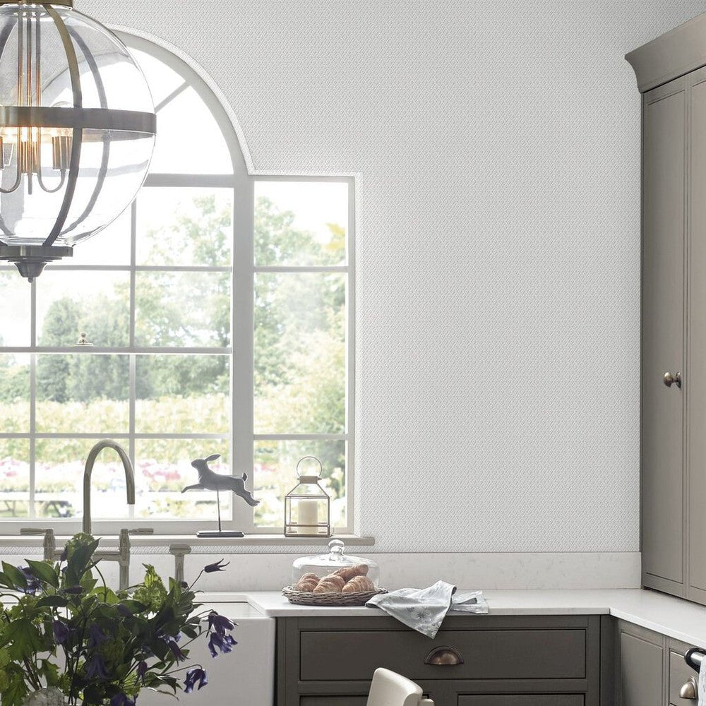 Edern Paintable Wallpaper - White - Laura Ashley - 118168 - Premier Wallcovering