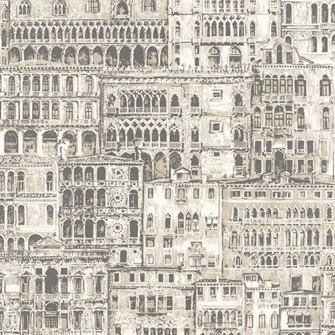 Edifice Montsegur Wallpaper - Blanc And Noir - Casadeco - 86050423 - Premier Wallcovering