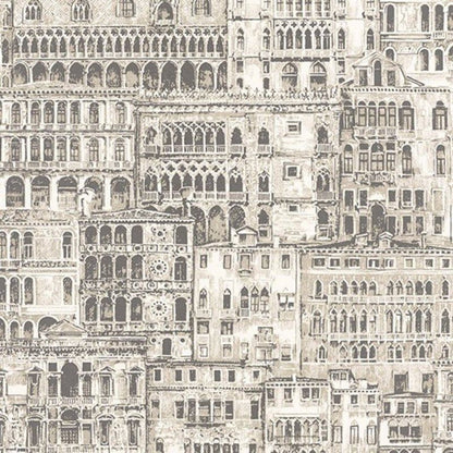 Edifice Montsegur Wallpaper - Blanc And Noir - Casadeco - 86050423 - Premier Wallcovering