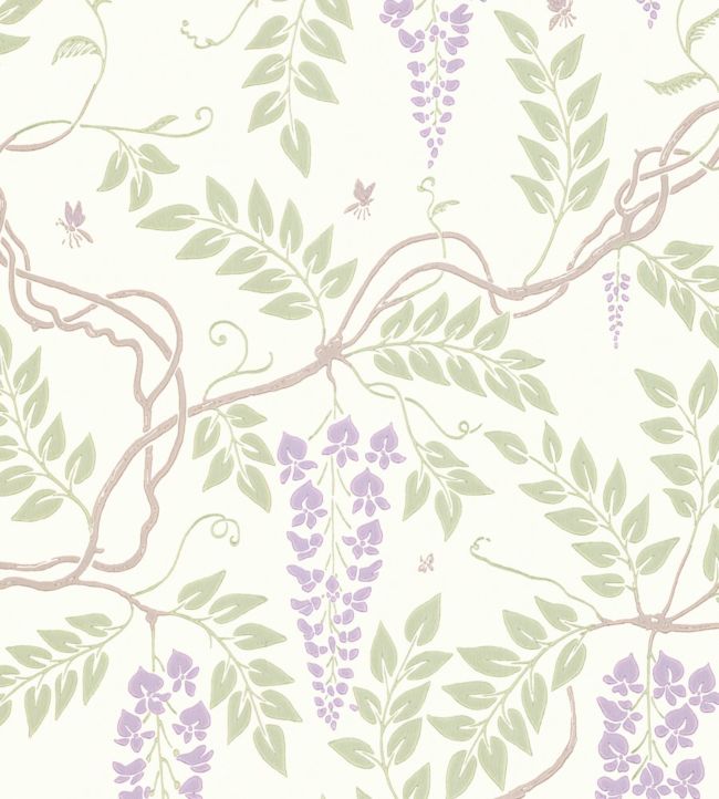 Egerton Wallpaper - Purple & Olive Green on White - 100/9045 - Cole & Son - Premier Wallcovering