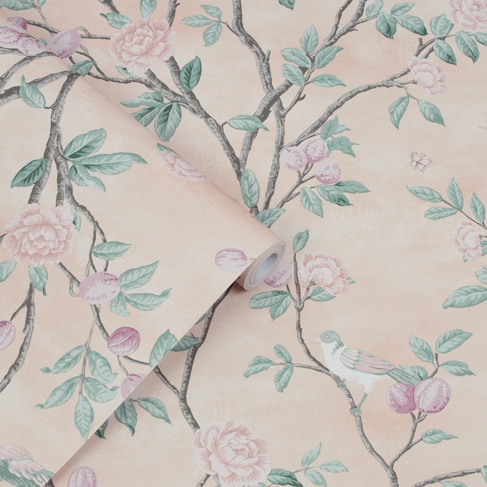 Eglantine Wallpaper - Blush - Laura Ashley - 113372 - Premier Wallcovering