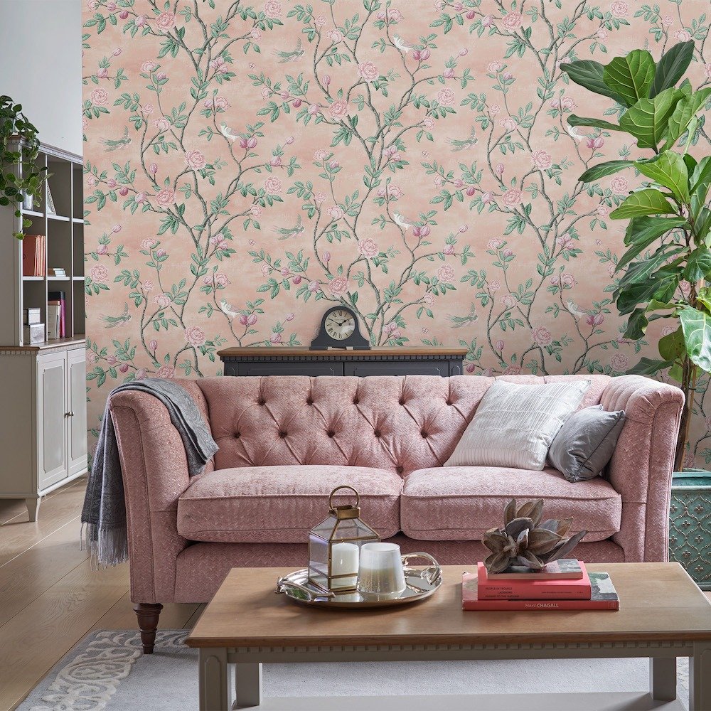 Eglantine Wallpaper - Blush - Laura Ashley - 113372 - Premier Wallcovering