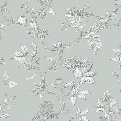 Elderwood Wallpaper - Duck Egg - Laura Ashley - 113345 - Premier Wallcovering