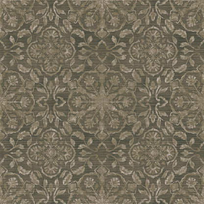 Elegance Floral Stripe Wallpaper - Bronze Brown - Galerie - DWP0353 - 02 - Premier Wallcovering