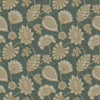 Elegance Flower Fan Wallpaper - Green / Beige - Galerie - DWP0351 - 01 - Premier Wallcovering