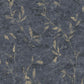 Elegance Leaf Impression Wallpaper - Blue / Bronze Brown - Galerie - 11505 - Premier Wallcovering