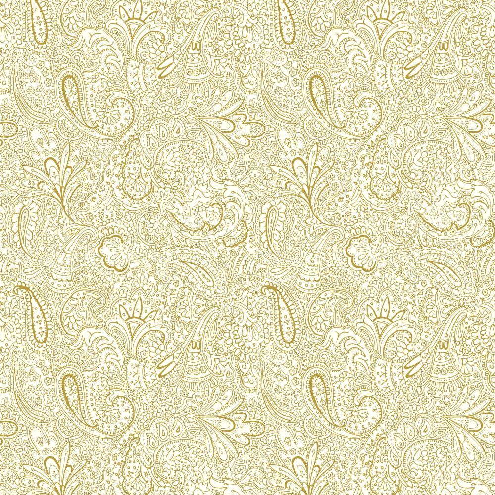 Elegance Paisley Trellis Wallpaper - Light Gold - Galerie - 11301 - Premier Wallcovering