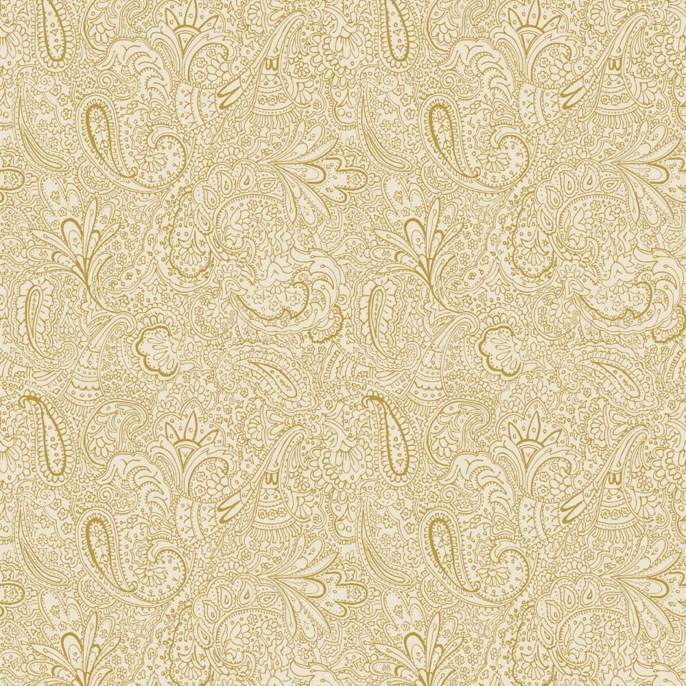 Elegance Paisley Trellis Wallpaper - Warm Gold - Galerie - 11302 - Premier Wallcovering