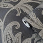 Elegance Paisley Wallpaper - Charcoal / Silver Grey - Galerie - DWP0355 - 05 - Premier Wallcovering