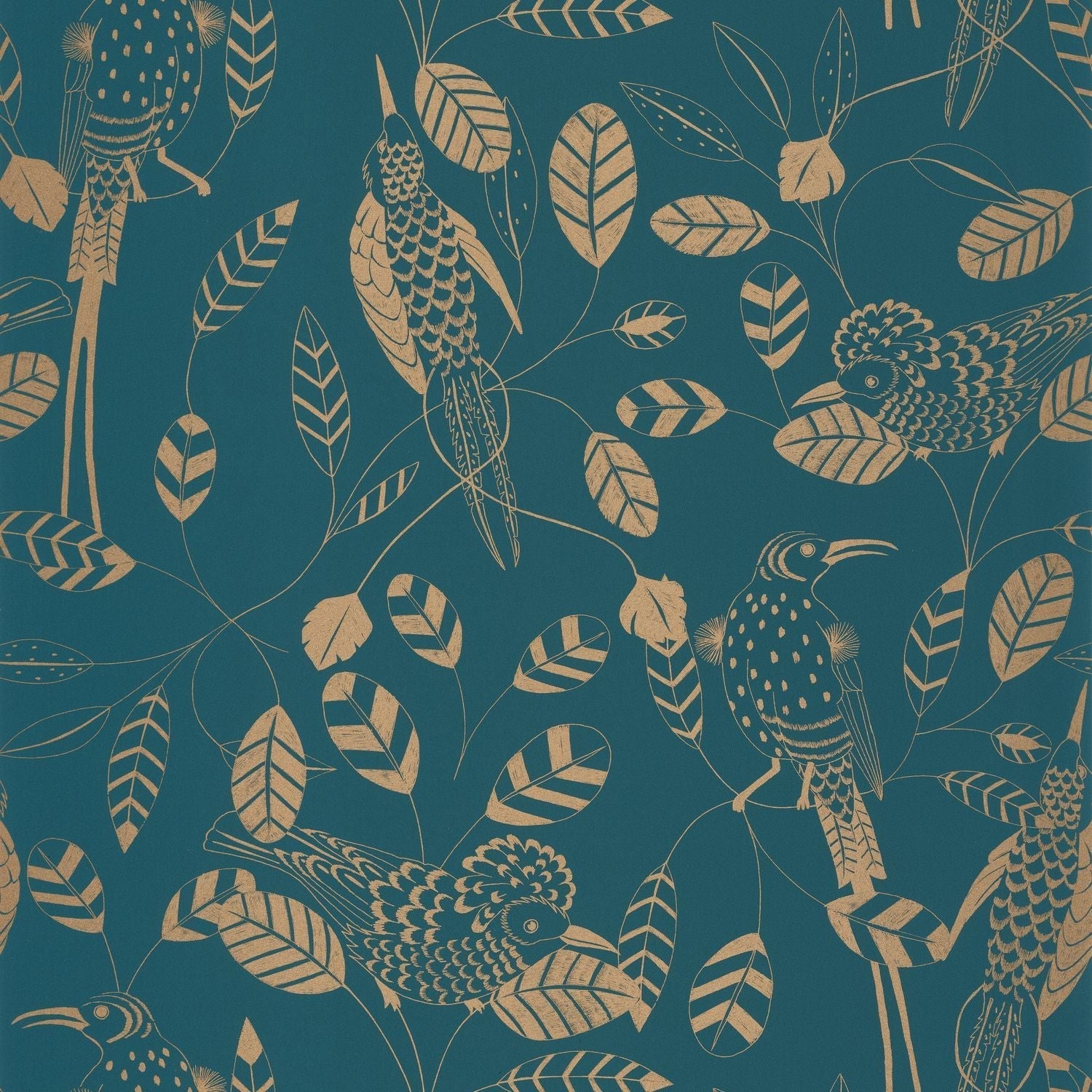 Elegante Wallpaper - Teal Blue - Caselio - 102676100