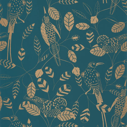 Elegante Wallpaper - Teal Blue - Caselio - 102676100