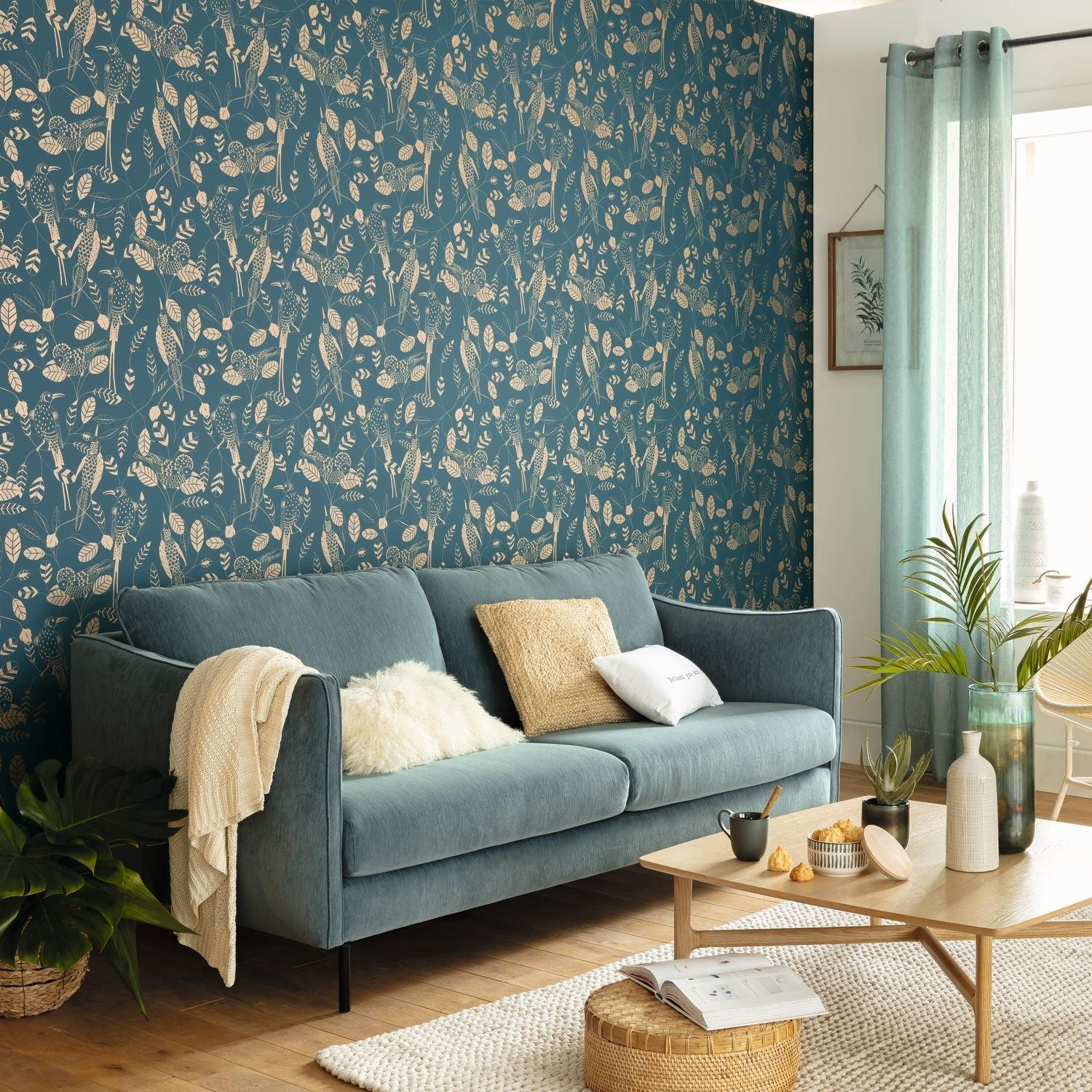 Elegante Wallpaper - Teal Blue - Caselio - 102676100