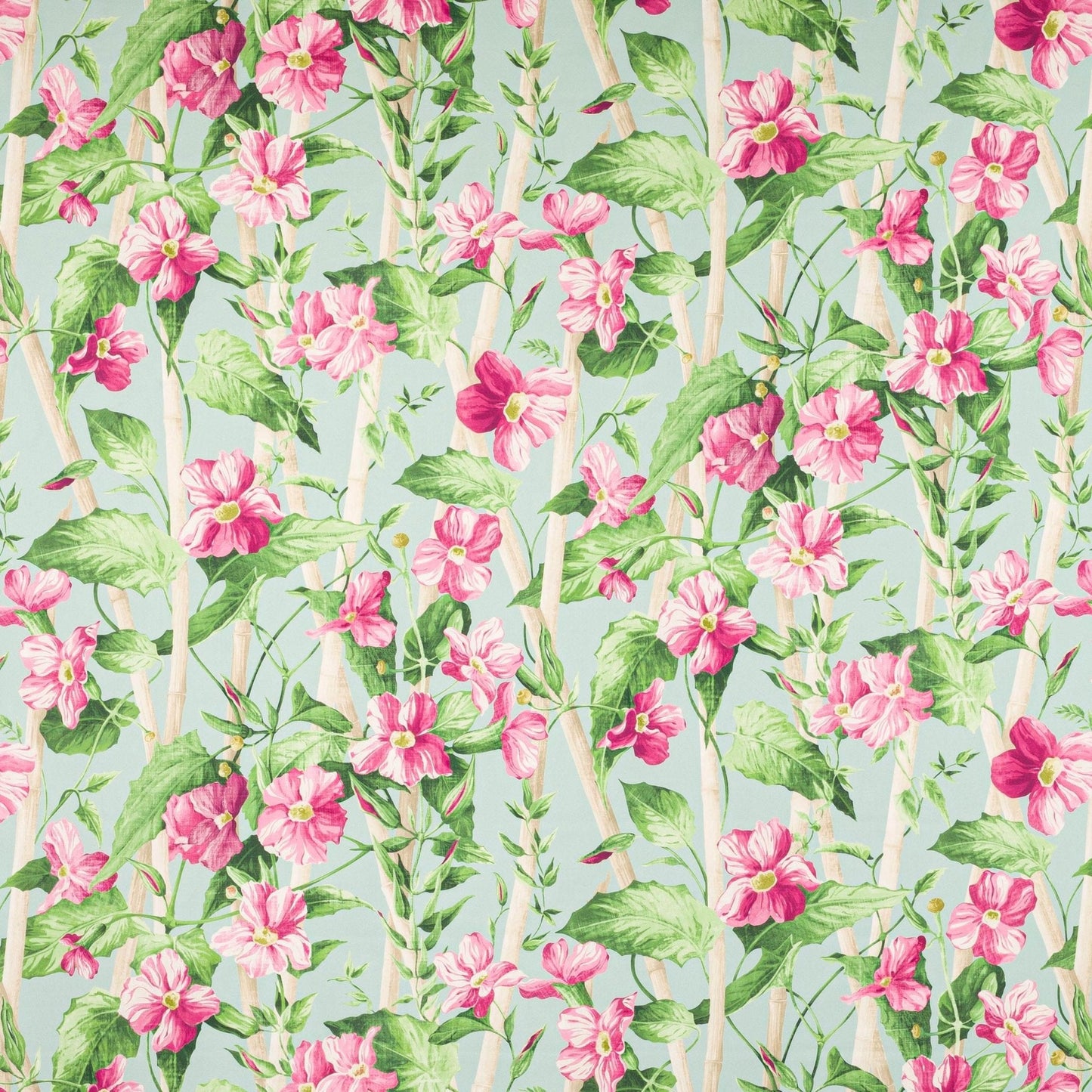 Elena Fabric - Rose/Aqua - Manuel Canovas - M4104-02 - Premier Wallcovering
