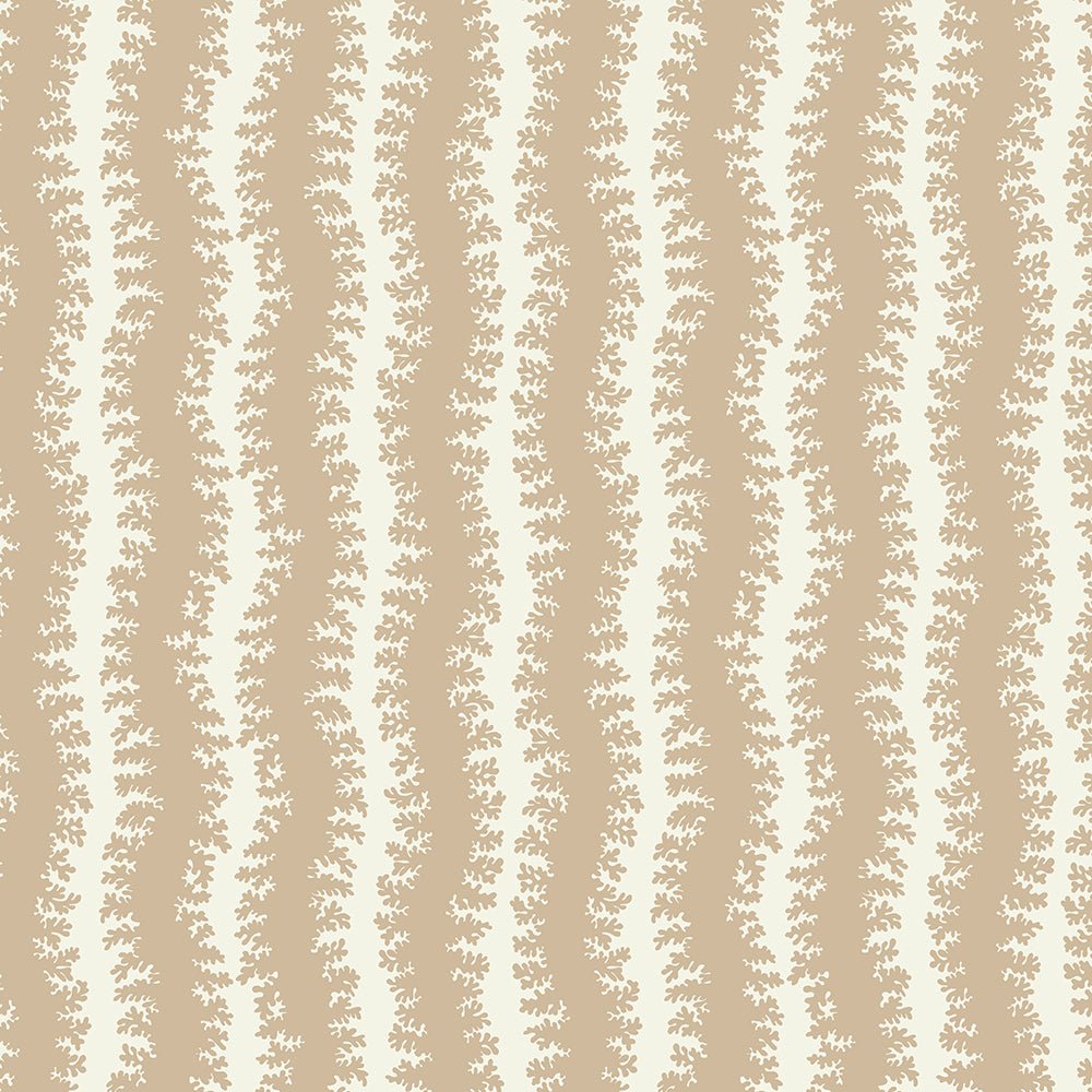 Elkhorn Stripe Wallpaper - Stepping Stone - Ringhill White - Josephine Munsey - ELK-036-044 - Premier Wallcovering
