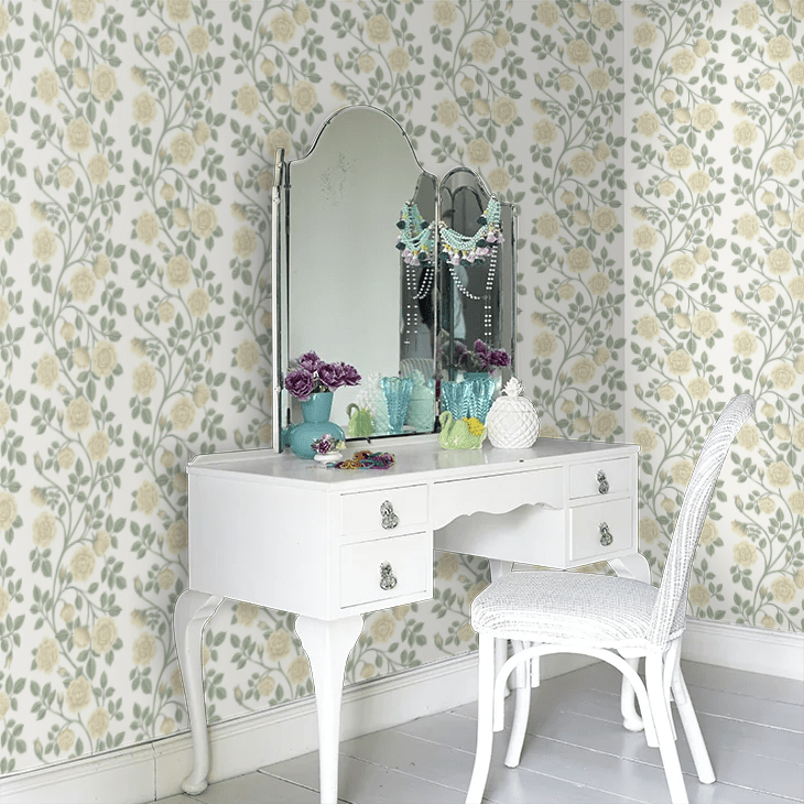 Elsa Wallpaper - Yellow - Boråstapeter - 6957 - Premier Wallcovering