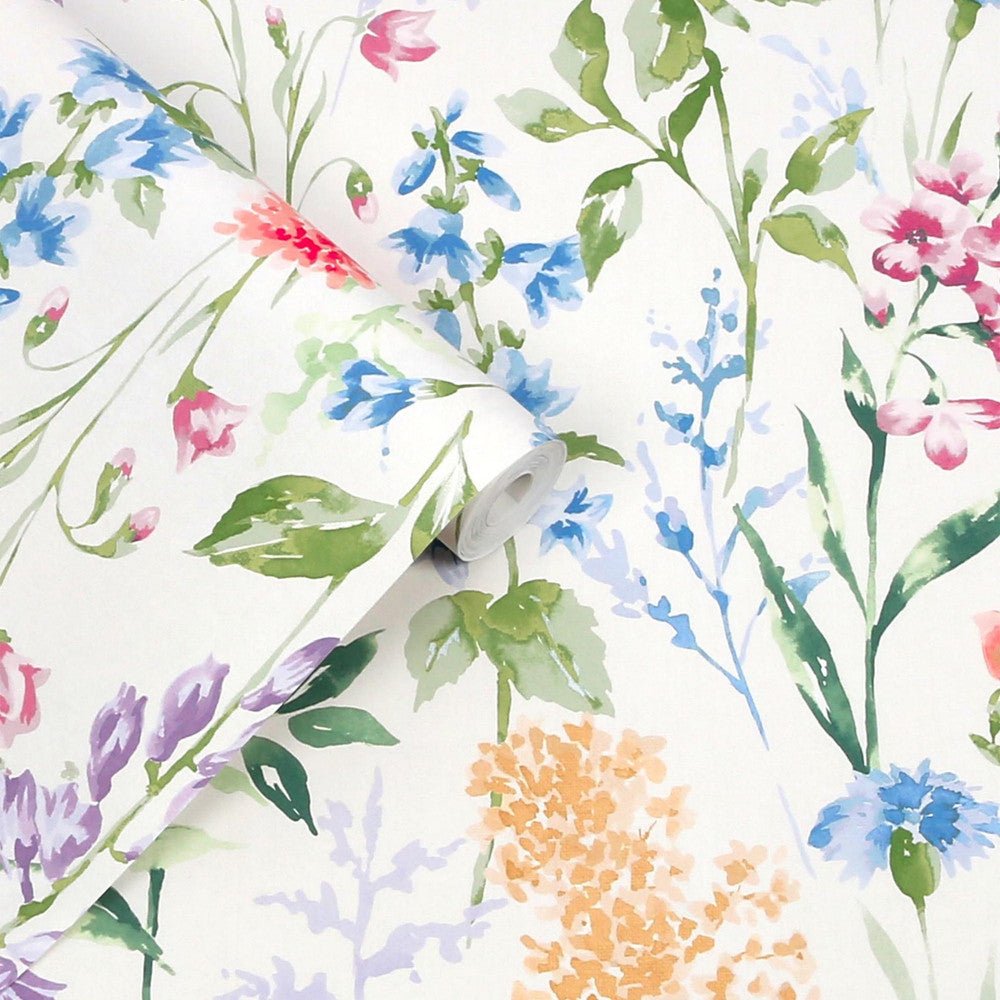 Elston Garden Wallpaper - Multi - Laura Ashley - 130103 - Premier Wallcovering