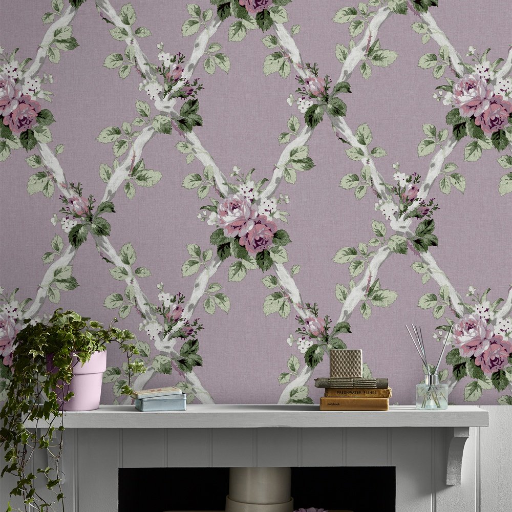 Elwyn Wallpaper - Grape - Laura Ashley - 115266 - Premier Wallcovering